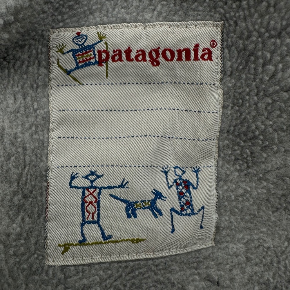 Patagonia Shelled Synchilla Jacket Black Grey Fleece Lined Bomber Women's Small - Picture 14 of 16